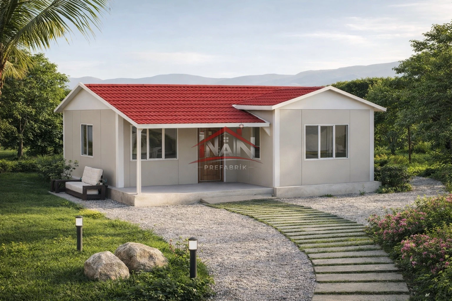 1+1 Tek Katlı Prefabrik Ev 49 m² — İnan Prefabrik