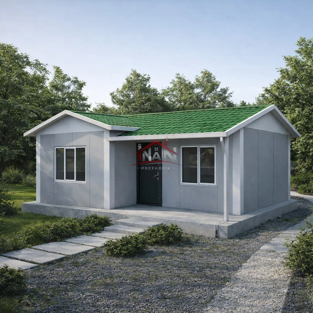 1+1 Tek Katlı Prefabrik Ev 40 m² — İnan Prefabrik