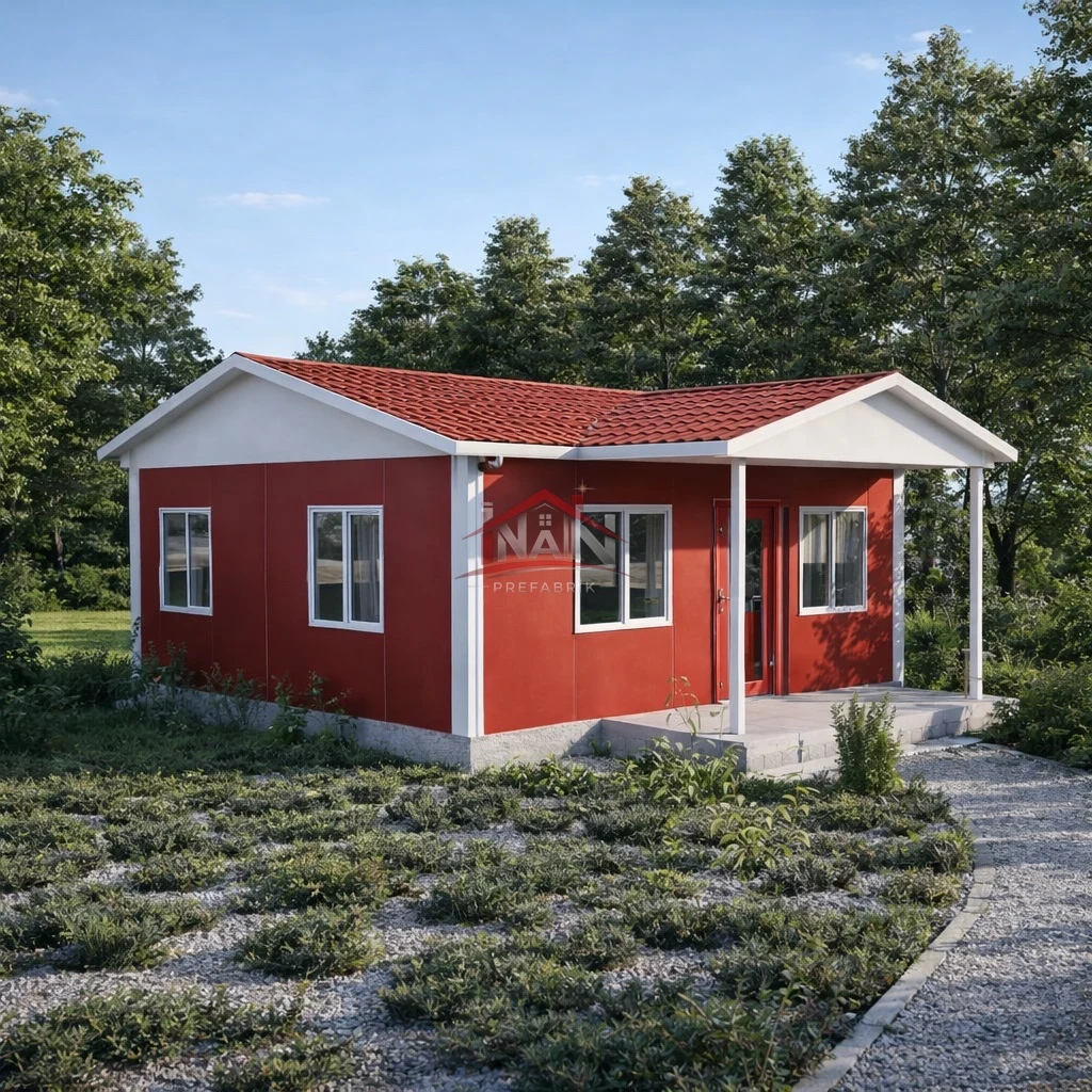 2+1 Tek Katlı Prefabrik Ev 45 m² — İnan Prefabrik