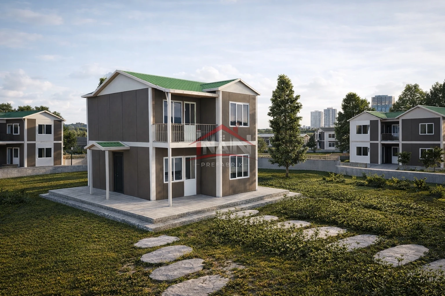 2+1 Çift Katlı Prefabrik Ev 92 m² — İnan Prefabrik