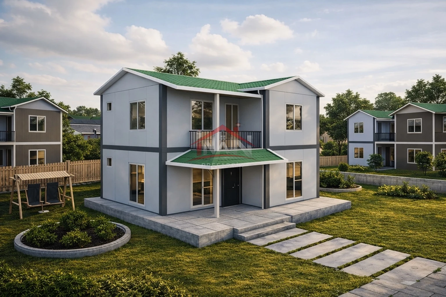 2+1 Çift Katlı Prefabrik Ev 100 m² — İnan Prefabrik