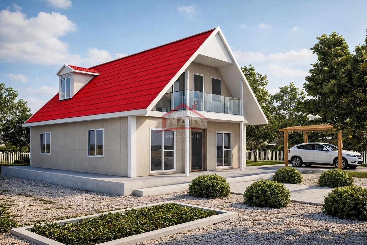 3+1 Çift Katlı Prefabrik Ev 134 m² — İnan Prefabrik