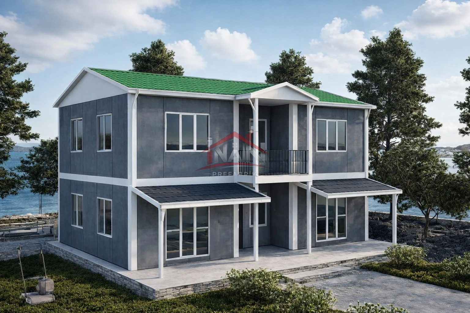 4+1 Çift Katlı Prefabrik Ev 158 m² — İnan Prefabrik