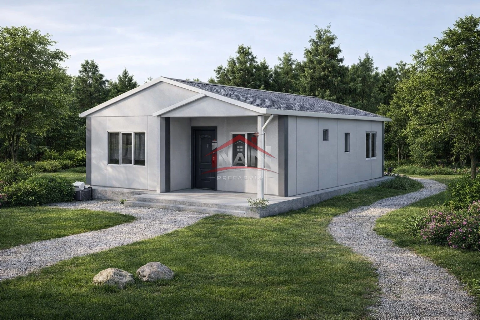 2+1 Tek Katlı Prefabrik Ev 53 m²