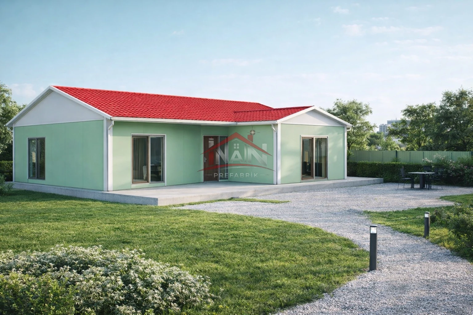 3+1 Tek Katlı Prefabrik Ev 113 m² — 1. görsel