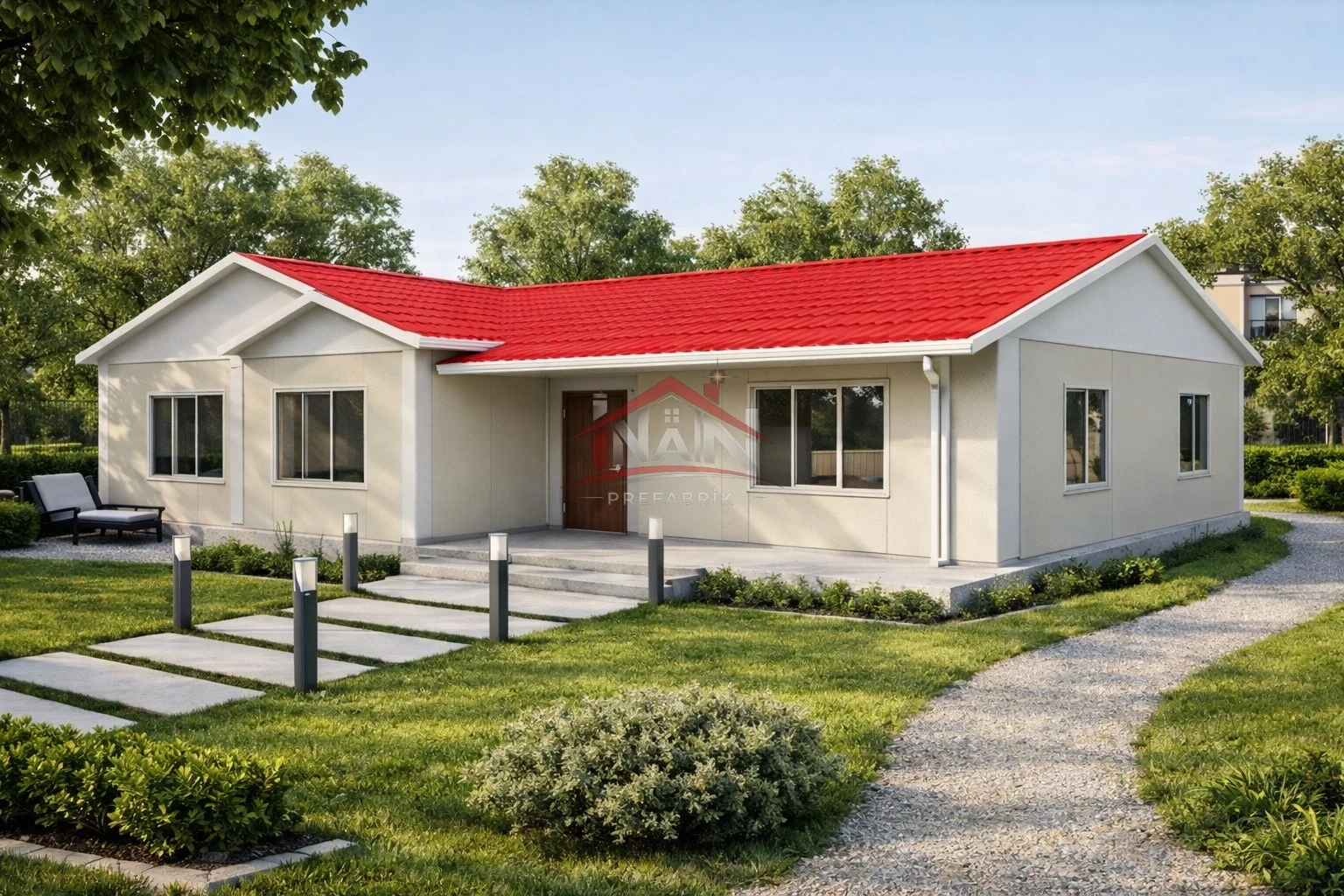 3+1 Tek Katlı Prefabrik Ev 122 m² — 1. görsel